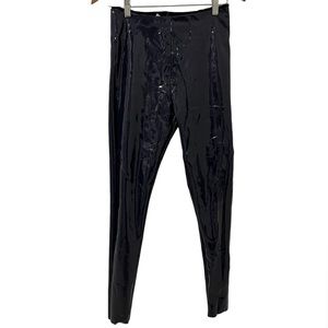 Commando Faux Patent Leather Pants in Navy Blue in Large. Never worn with tags.